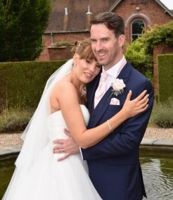 bride and groom with confetti - Designer package image from the Wedding photographer in Derby