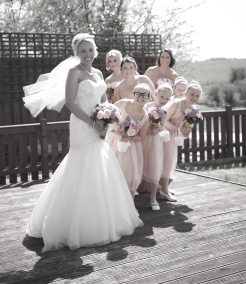 bride and groom with confetti - Designer package image from the Wedding photographer in Derby
